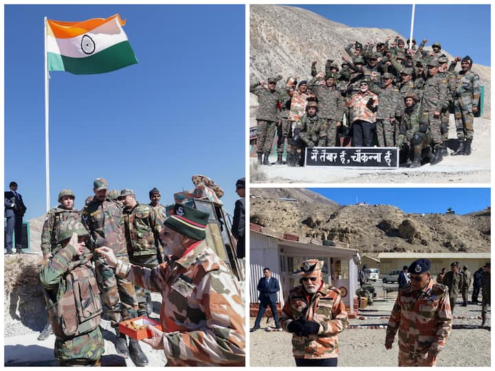 Prime Minister Narendra Modi celebrated Diwali with security forces in Himachal Pradesh's Lepcha.