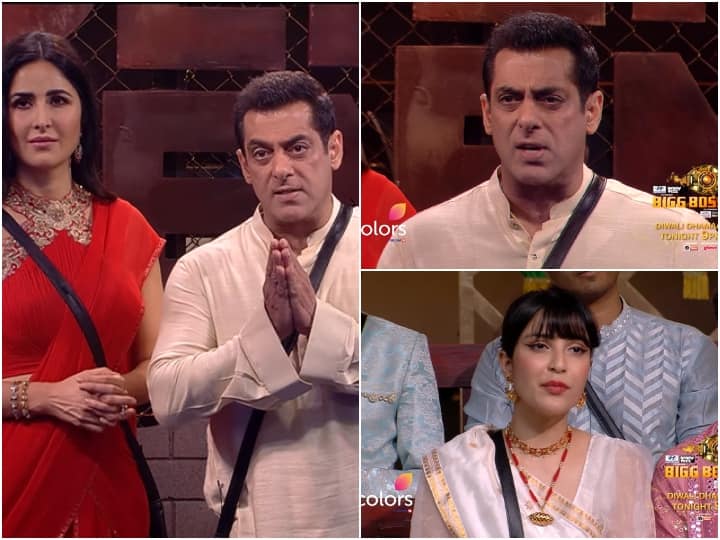 Bigg Boss 17 weekend ka vaar promo salman khan angry on khanzaadi katrina kaif calm down bhaijaan Bigg Boss 17 : खानजादी पर फूटा Salman Khan का गुस्सा, कैटरीना कैफ ने किया भाईजान को Calm Down, देखें वीडियो