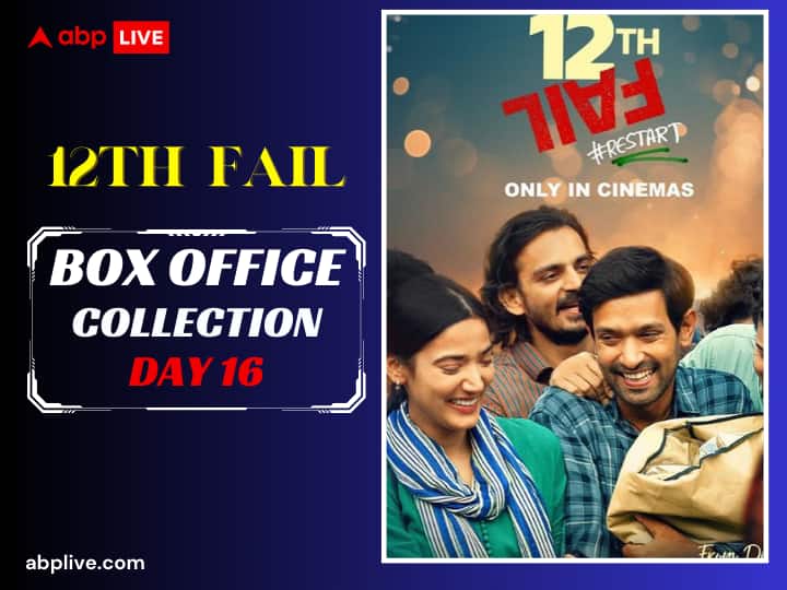 12th Fail Box Office Collection Day 16: वीकेंड पर 12वीं फेल ने मारी बाजी, Leo को चटाई धूल, किया शानदार कलेक्शन 12th Fail Box Office Collection Day 16 vikrant massey film earned 2 crores on third Saturday beats Leo 12th Fail Box Office Collection Day 16: वीकेंड पर 12वीं फेल ने मारी बाजी, Leo को चटाई धूल, किया शानदार कलेक्शन