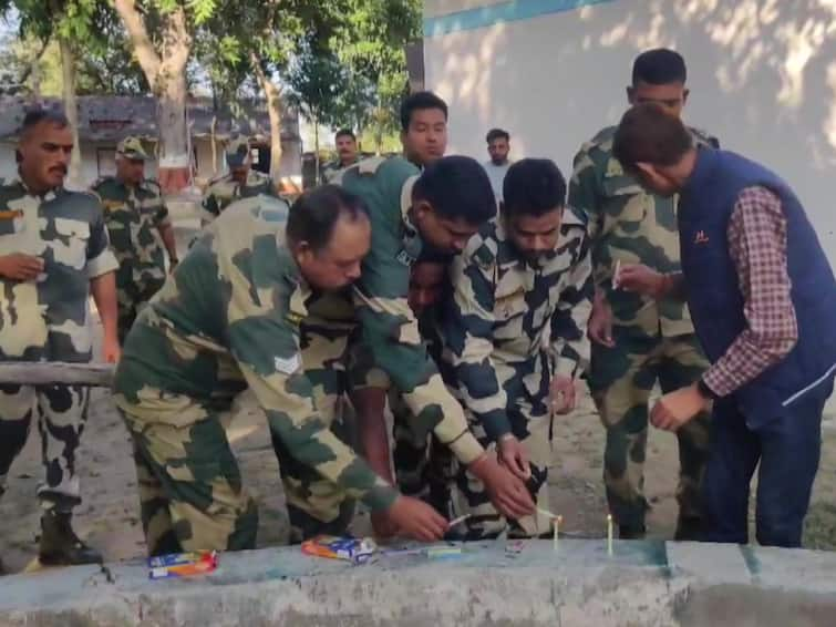 BSF Jawans Celebrate Diwali In Jammu's Arnia Amid Heightened Tension Over Ceasefire Violations