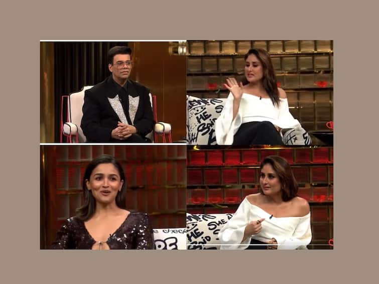 Koffee with Karan 8 new video going viral this video Kareena Kapoor and Alia Bhatt are seen on Karan Johar show Koffee With Karan : विषय अमिषा पटेलचा निघाला अन् करिना कपूरमध्ये 'गदर'चा सनी देओल जागा झाला! भाभीवरूनही भलतीच पेटली