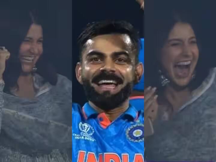 world-cup-2023-ind-vs-ned--anushka-sharma-s-reaction-getting-viral-on-virat-kohli-took-wicket Anushka Sharma's Reaction: કોહલીએ વિકેટ લેતા સ્ટેડિયમમાં ઝુમી ઉઠી અનુષ્કા, જુઓ મજેદાર વીડિયો