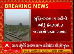 Surendranagar Narmada Canal | પાટડીની ઓડું ગામની કેનાલમાં પડ્યા ગાબડા, ખેતરો પાણી પાણી