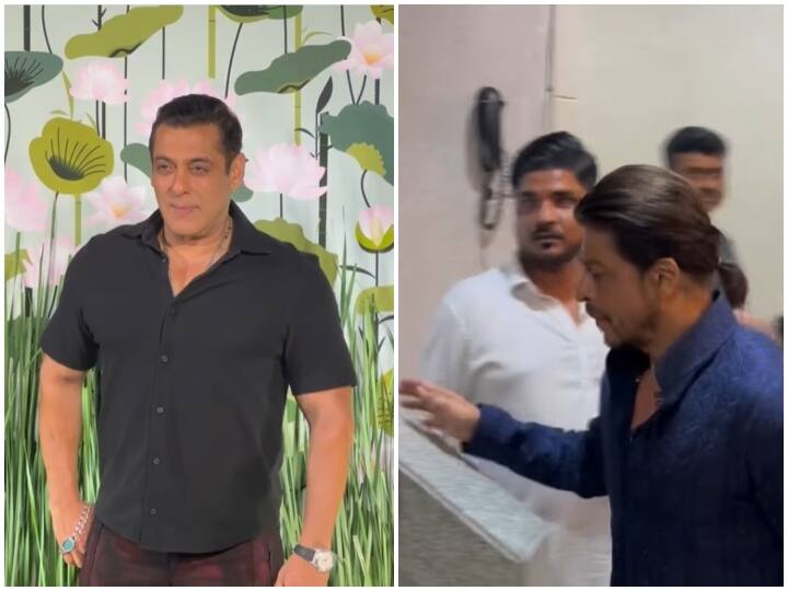 Tiger 3 Box Office Collection Day 1 Opening 44 Crores Salman Khan Shah Rukh Khan Spotted at Arpita Khan Diwali party 2023 Video Viral Watch: Tiger 3 की बंपर ओपनिंग के बीच Salman Khan और शाहरुख खान ने एक साथ मनाई दिवाली, वीडियो हो रही वायरल