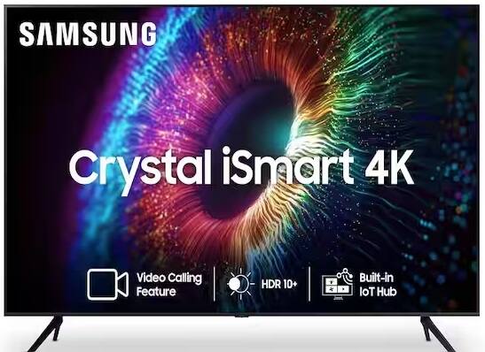 Samsung 43 inches Crystal iSmart 4K : સેમસંગ તેના શાનદાર ડિસ્પ્લે માટે જાણીતું છે, આ ટીવીની મૂળ કિંમત 52,900 રૂપિયા છે, જે 41 ટકાના ડિસ્કાઉન્ટ સાથે માત્ર 30,990 રૂપિયામાં ખરીદી શકાય છે. સાથે જ આ ટીવી 1502 રૂપિયાની નો કોસ્ટ EMI પર ઘરે લાવી શકાય છે.