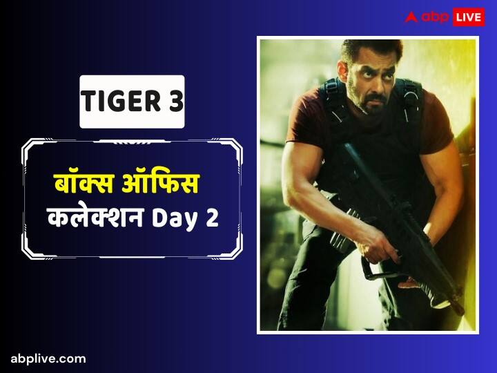 Tiger 3 Box Office Collection Day 2 Salman Khan Film earn 57 crore 50 lakh  on Monday second day beat Bahubali 2 jawan pathaan Record Tiger 3 Box Office Collection Day 2: छप्पर फाड़ कमाई से 'टाइगर 3' ने हिला डाला बॉक्स ऑफिस, Salman Khan की फिल्म ने तोड़ा Jawan का रिकॉर्ड, जानें कलेक्शन