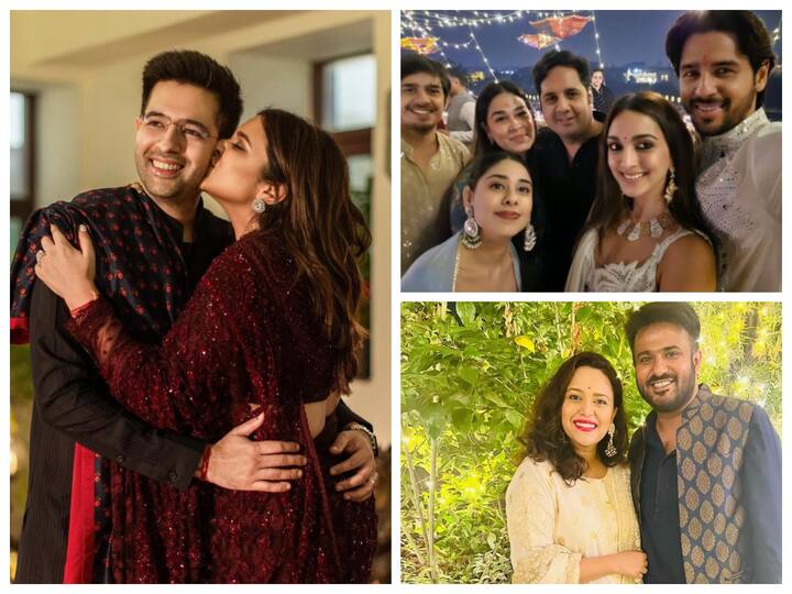 Celebrity couples who just tied the knot spent their first Diwali as man and wife among the twinkling lights and festive merriment.