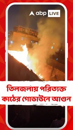 তিলজলায় পরিত্যক্ত কাঠের গোডাউনে আগুন