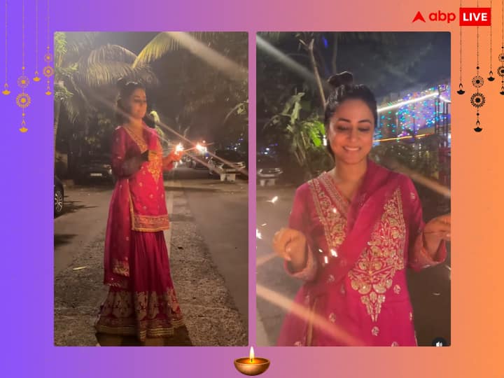 Diwali 2023 Hina Khan trolled for celebrating Diwali watch video here Diwali 2023: दिवाली का जश्न मनाने पर ट्रोल हुईं हिना खान, यूजर्स बोले - ‘धर्म बदल लो,फिर कुछ भी करो’