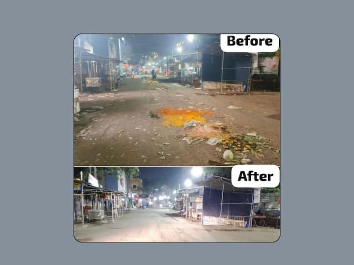 Sangli Municipal Corporation : विशेष स्वच्छता मोहिमेमध्ये महापालिका क्षेत्रात रात्री नऊ ते एक या वेळेत महापालिका आरोग्य विभागाच्या कर्मचाऱ्यांकडून रस्त्यावरील कचरा हा उचलण्यात आला.