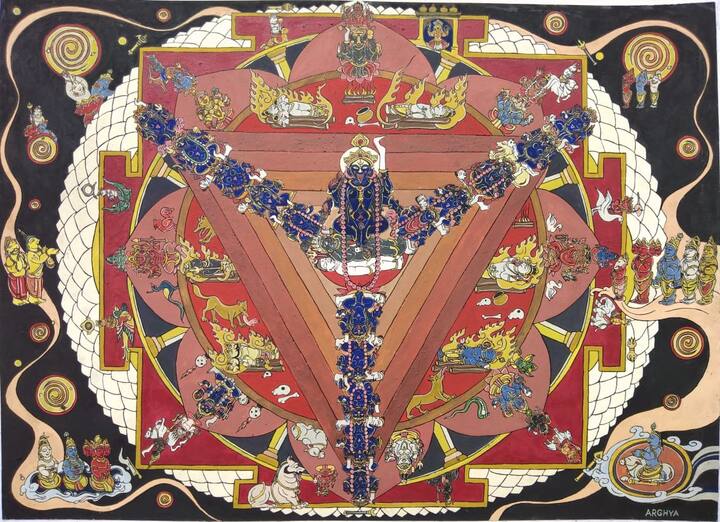 A private South Kolkata home - Kapur Villa - of art and experiences curator Oiendrila Ray Kapur which is the venue of journalist and photographer Kounteya Sinha's Kali Puja turned into a venerable gallery when the unique show coincided with the unveiling of the Kali Puja at its premises. (Image Source: Special Arrangement)