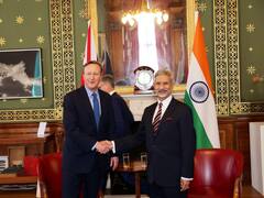 Jaishankar Meets Newly-Appointed UK Foreign Secy Cameron. Both Exchange Views On West Asia, Ukraine Conflicts