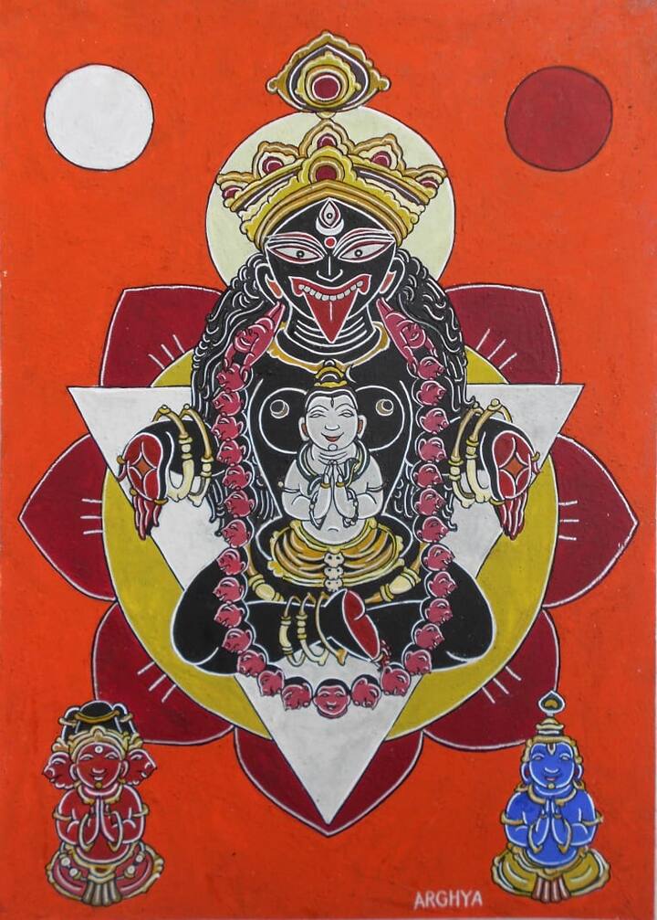 Kolkatans have been storming into the house to participate - while some doing alpona, others setting up the artwork - truly immersing themselves in the divinity and togetherness that pujas in Kolkata are synonymous about. (Image Source: Special Arrangement)