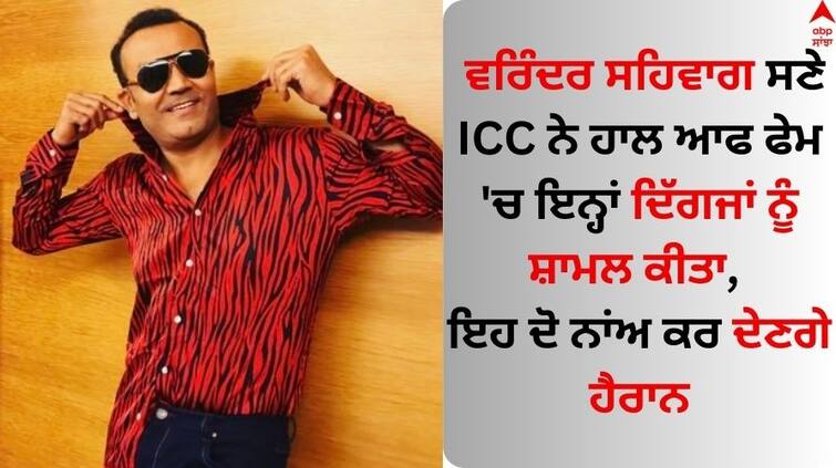 Virender Sehwag Among Three Inducted Into ICC Hall Of Fame, Class Of 2023 know the details Virender Sehwag: ਵਰਿੰਦਰ ਸਹਿਵਾਗ ਸਣੇ ICC ਨੇ ਹਾਲ ਆਫ ਫੇਮ 'ਚ ਇਨ੍ਹਾਂ ਦਿੱਗਜਾਂ ਨੂੰ ਸ਼ਾਮਲ ਕੀਤਾ, ਇਹ ਦੋ ਨਾਂਅ ਕਰ ਦੇਣਗੇ ਹੈਰਾਨ