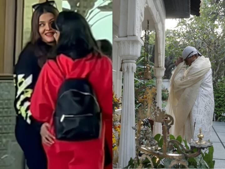 Aishwarya Rai Leaves Mumbai on Diwali spotted at airport with daughter Aaradhya Bachchan skip bachchan family puja इस साल बच्चन परिवार संग Aishwarya Rai ने नहीं मनाई दिवाली, पूजा से थोड़ी देर पहले बेटी आराध्या संग एयरपोर्ट पर हुईं स्पॉट