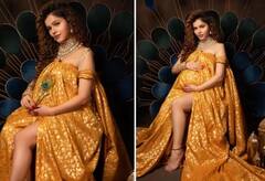 Rubina Dilaik Maternity Photoshoot: રૂબિના દિલૈકે ફરી કરાવ્યું Maternity ફોટોશૂટ, ગોલ્ડન ડ્રેસમાં લાગી ખૂબ સુંદર