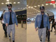 दिवाली सेलिब्रेशन के बाद अब 'एनिमल' के प्रमोशन में जुटे Ranbir Kapoor, एयरपोर्ट पर ब्लू डेनिम जैकेट के साथ कैप और ब्लैक गॉगल्स लगाए स्पॉट हुए एक्टर, देखें तस्वीरें