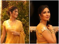 Katrina Kaif Photos: येलो साड़ी में कहर ढा रही हैं Tiger की 'जोया',  दिल थाम कर देखें कैटरीना कैफ की ये तस्वीरें