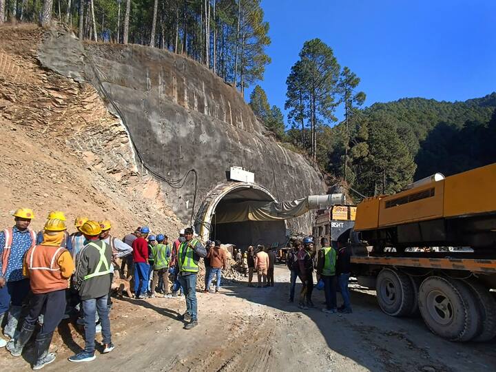 A part of an under-construction tunnel collapsed in Uttarakhand on Sunday after which efforts are on to safely evacuate 40 workers trapped in the debris.