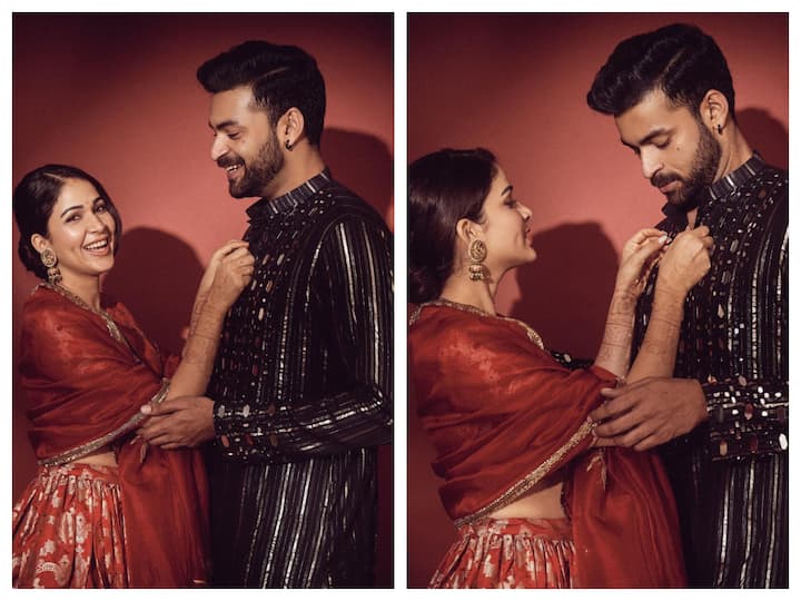 Newlyweds Varun Tej and Lavanya Tripathi celebrated their first Diwali together after their wedding. The couple took to Instagram to share pictures of their outfits that they wore to a Diwali party.