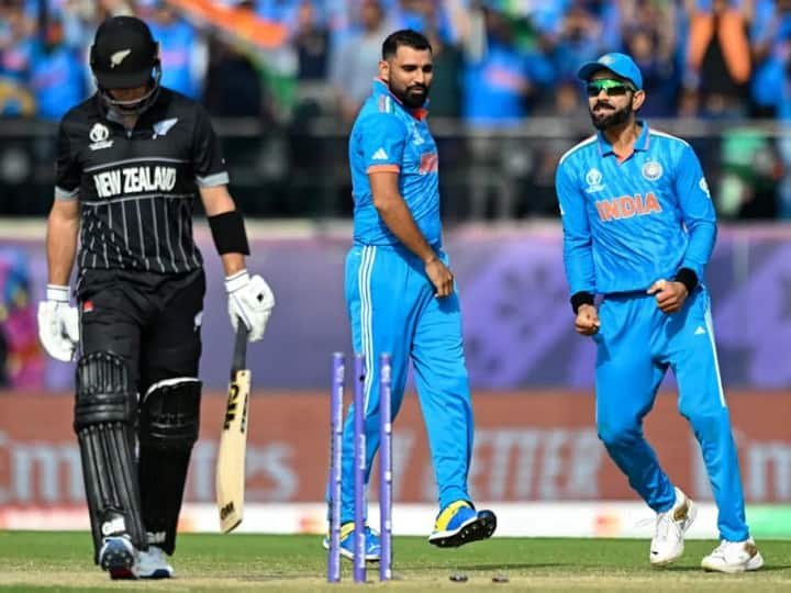 Team india new zealand 1st semi-final mumbai wankhede stadium world cup 2023 IND vs NZ Know More Details IND vs NZ Semifinal: वानखेडेवर टीम इंडिया विरुद्ध न्यूझीलंड द्वंव्द; रोहितसेना विल्यमसनच्या टोळीचं चक्रव्यूह भेदणार?