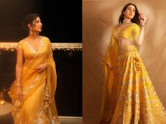 Katrina & Sara : மஞ்சள் லெஹங்காவில் நடிகை கத்ரினா மற்றும் சாரா..யாருடைய லுக் பெஸ்ட்?