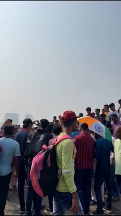 IND vs NZ : Wankhede Stadium के बहार तगड़ी Security ! देखिए वीडियो