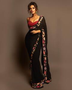 Seerat Kapoor Photos : బ్లాక్ శారీలో సీరత్ కపూర్ - అందాల వెలుగుల్ 