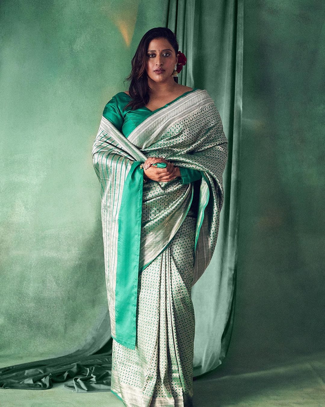 Sarees For Women Indian Bollywood Organza Silk Sari Woven Saree &  Unstitched Blouse - Walmart.com