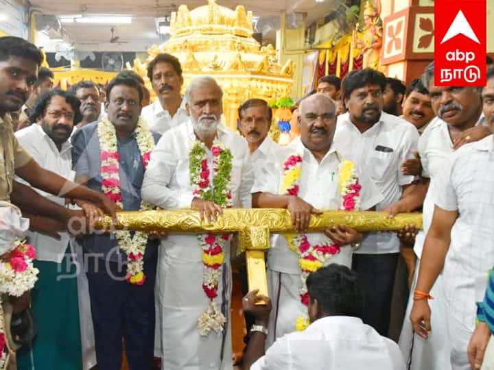 Villupuram Minister Shekharbabu inaugurated the Vellota of Thangather at Melmalayanur Angalamman temple. விழுப்புரம்: மேல்மலையனூர் அங்காளம்மன் கோயில் தங்கத்தேர் வெள்ளோட்டம்: தொடங்கி வைத்தார் அமைச்சர் சேகர்பாபு