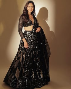 Mrunal Thakur Is A Fashion Icon In A Dazzling Black Lehenga; PICS