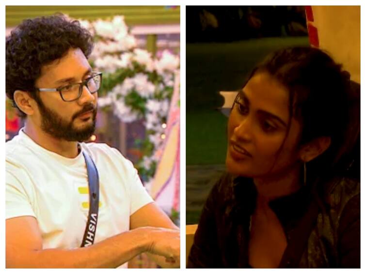 Bigg Boss 7 Tamil third promo release poornima and vishnu talks vijay tv Bigg Boss 7 Tamil: கிரிமினல் எனக் கூறிவிட்டு காதல் வலை வீசும் விஷ்ணு.. சிக்குவாரா பூர்ணிமா?