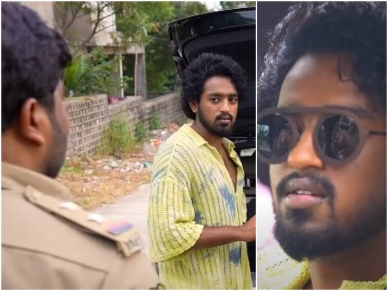 anchor suma kanakala son babblegum movie hero roshan kanakala caught by the police Roshan Kanakala Video : పోలీసులకు దొరికిపోయిన యాంకర్ సుమ కొడుకు - వీడియో వైరల్