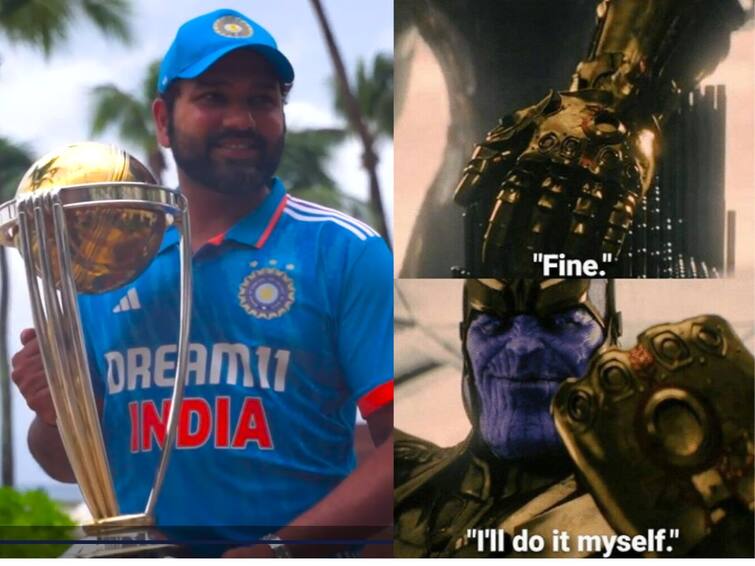 Rohit Sharma will carve his own throne.. Will he world cup 2023 trophy in Thanos style? Rohit Sharma: ”யாரை நம்பியும் பலனில்லை, உலகக் கோப்பையே இலக்கு” - ரோஹித் சர்மா: தானோஸ் பாணியில் வாகை சூடுவாரா?