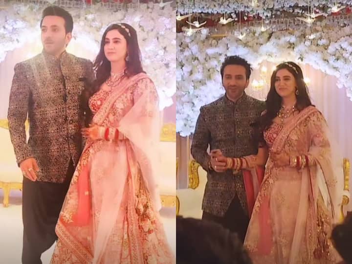 अपने रिसेप्शन के लिए अली ने ब्लैक कलर की शेरवानी पहनी जिसमें वे काफी डैशिंग लग रहे थे. वहीं उनकी दुल्हनिया रेड कलर के हैवी वर्क्ड लहंगे में दिखाई दीं. अपने लुक को उन्होंने गोल्डन दुपट्टे और हैवी जूलरी से कंपलीट किया. इस दौरान अली की नई नवेली दुल्हन काफी खूबसूरत लग रही थीं.