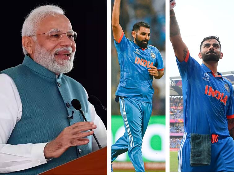 ODI World Cup 2023 Well played team  PM Narendra Modi leads wishes after India beat NZ to enter final latest telugu news updates PM Narendra Modi : కోహ్లీ, షమీపై మోడీ ప్రశంసల జల్లు, పేరు పేరునా అభినందించిన ప్రధాని