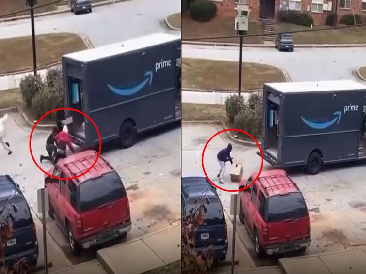 Amazon delivery agent watches as people loot her truck in Atlanta latest telugu news updates Amazon Delivery Agent: కళ్ల ముందే దొంగతనం, ఏమీ చేయలేకపోయిన అమెజాన్ డెలివరీ ఏజెంట్