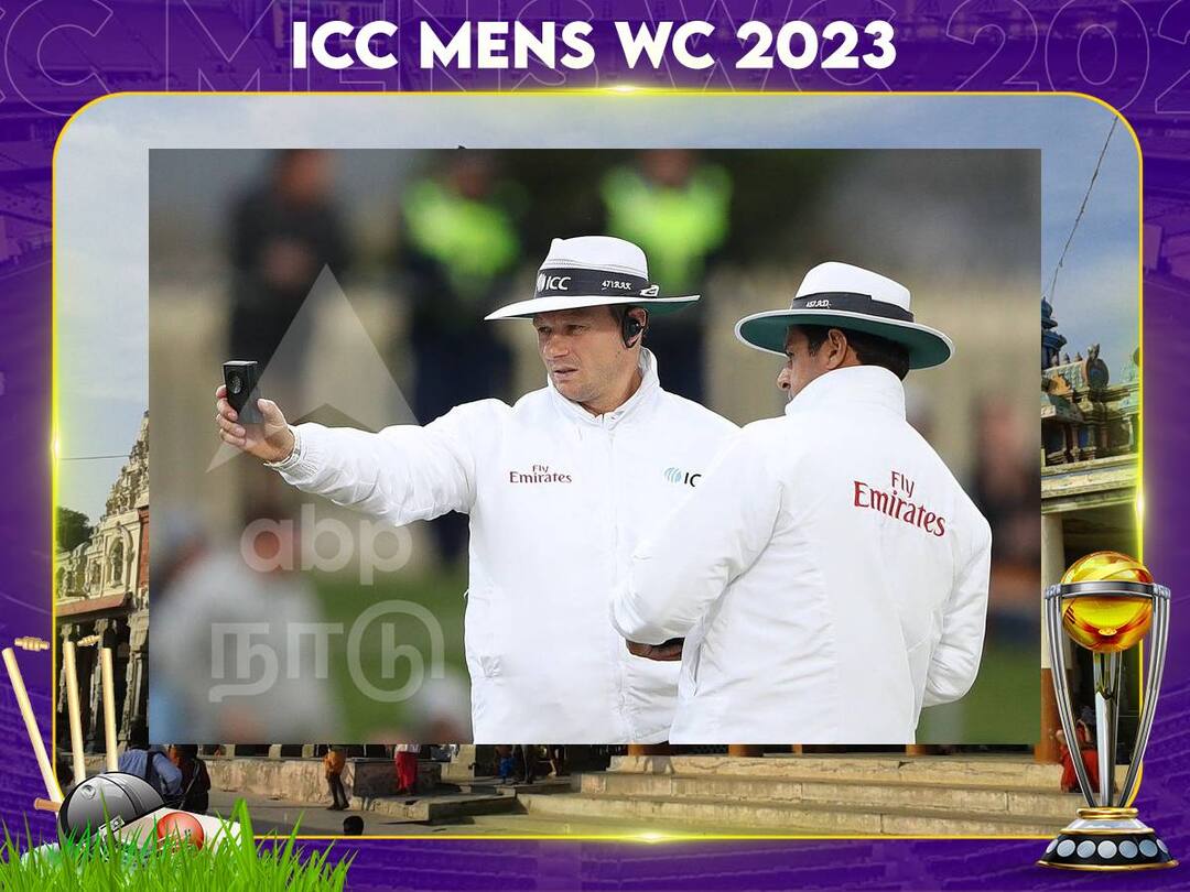 India vs Australia World Cup Final 2023 On field umpires - Richard Kettleborough Richard Illingworth Third umpire- Joel Wilson Match Referee - Andy Pycroft India vs Australia World Cup Final 2023: ஐய்யோ இறுதிப் போட்டிக்கு இவரா நடுவர்? இவுரு வந்தா இந்தியா வென்றதா சரித்திரமே இல்லையே..!