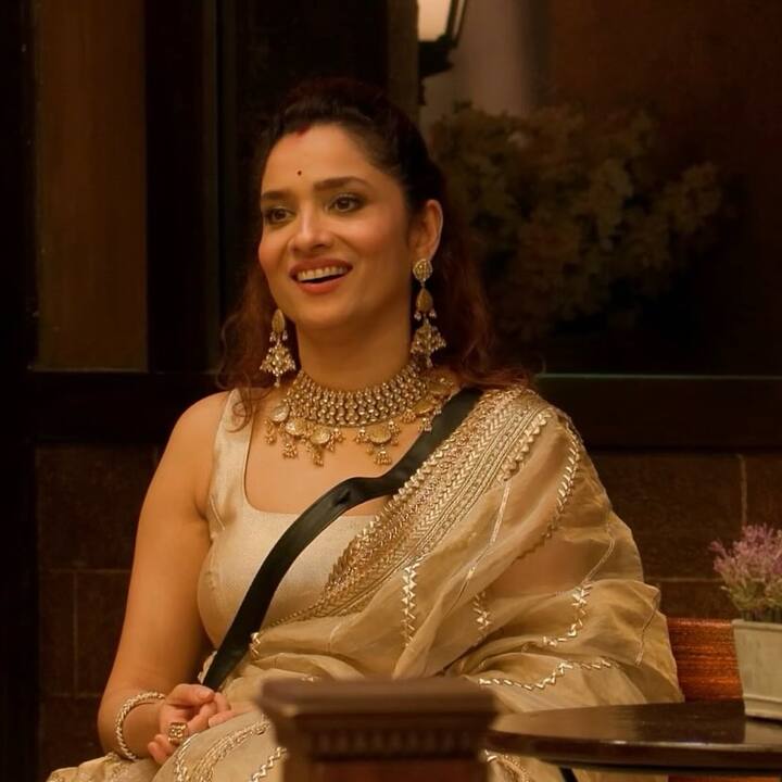 Ankita opted for temple jewellery that made her ethnic look even more vibrant