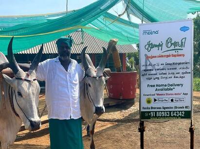 Agriculture news Pattukottai farmer who excels in natural oil production TNN வாகை மர கல்செக்கு, காங்கேயம் காளைகள்: இயற்கை முறையில் எண்ணெய் உற்பத்தியில் அசத்தும் பட்டுக்கோட்டை விவசாயி