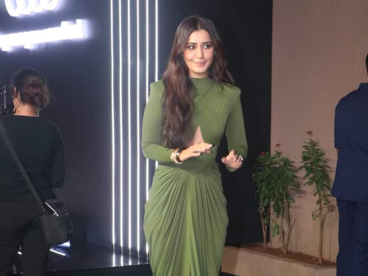 Raashii Khanna was seen in a bottle green bodycon dress at the Elle List Awards 2023; check out pics