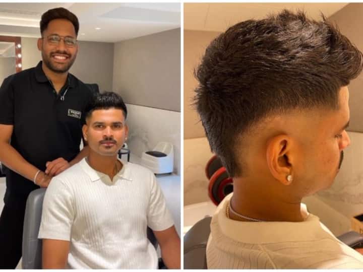 Shreyas Iyer new hairstyle ahead of IND vs AUS World Cup final sports news Shreyas Iyer New Look: फाइनल से पहले श्रेयस अय्यर ने कराया स्टाइलिश हेयरकट, नए लुक की तस्वीर वायरल