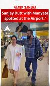 Sanjay Dutt with Manyata spotted at the Airport