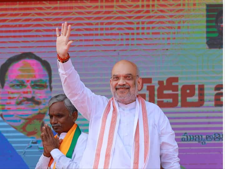 Union Minister Amit Shah was in Telangana for campaigning and releasing BJP manifesto for the upcoming assembly election on Saturday