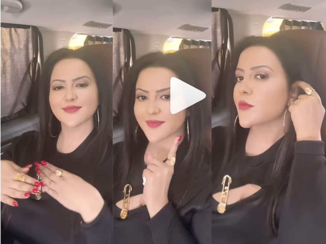 devendra fadnavis wife amruta fadnavis shared new reels video on what-jhumka-song VIDEO : ट्रॅफिक जॅममध्ये अमृता फडणवीसांचा 'झुमका गिरा'