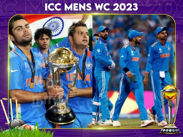 ind vs aus cricket world cup 2023 final so many co incidese are matching with 2011 which makes team india world champion IND vs AUS Final:  2011-க்கும் 2023-க்கும் இத்தனை ஒற்றுமைகளா..? அப்போ! இந்த வருஷமும் உலகக் கோப்பை நமக்குதான் பிகிலு...!