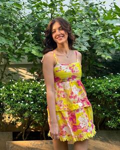 Shanaya Kapoor Looks 'So Golden' In A Short Floral Dress; PICS