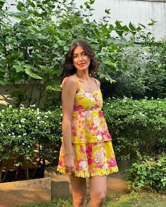 Shanaya Kapoor Looks 'So Golden' In A Short Floral Dress; PICS