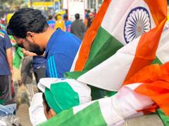 World Cup Final: It's Bleeding Blue Outside Motera Stadium Ahead Of Big Showdown