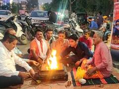 भारत-ऑस्ट्रेलिया के बीच वर्ल्ड कप का महामुकाबला, इंडिया की जीत के लिए दुर्ग में हवन पूजन 